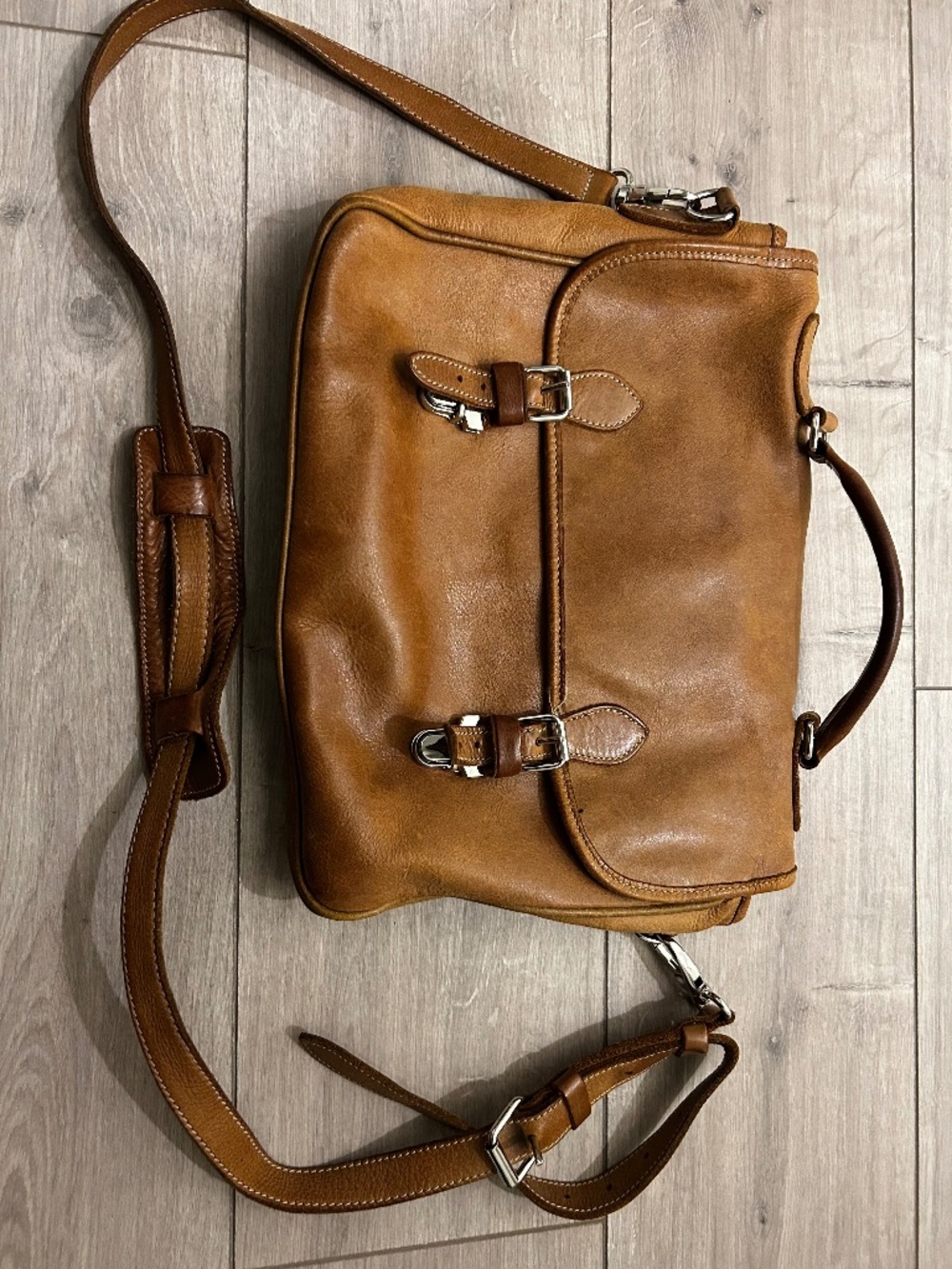 Vintage leather work bag
